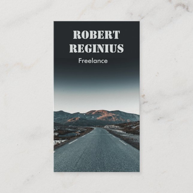 Carte De Visite route près de la montagne (Devant)