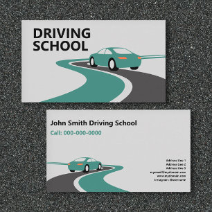 Carte De Visite Route Sinueuse - École de Conduite