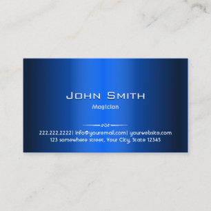 Carte de visite Royal Blue Metal