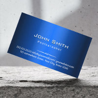 Carte de visite Royal Blue Metal