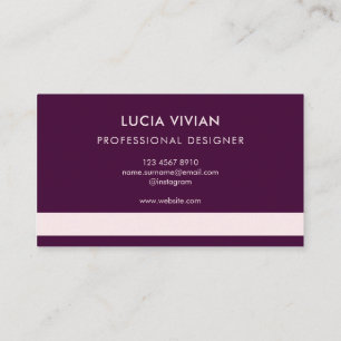 Carte De Visite Royal Crimson Minimaliste Moderne Professionnel