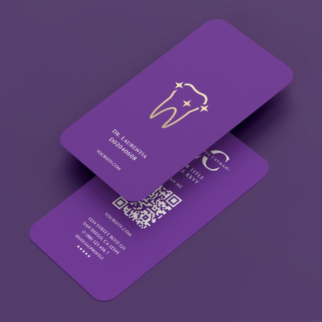 Carte De Visite Royal Purple Cosmétique Dentiste Dentaire esthétiq (Royal Purple Cosmetic Dentist Dental Aesthetic Business Card
☆★
☆★
☆★
☆★
☆★
4.8 out of 5 stars ratin)