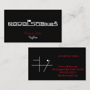 Carte De Visite Royal Snakes Logo only Business Card