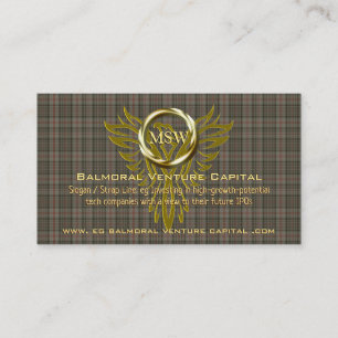 Carte De Visite Royal Tartan, Gold Ring, Venture Capitalist