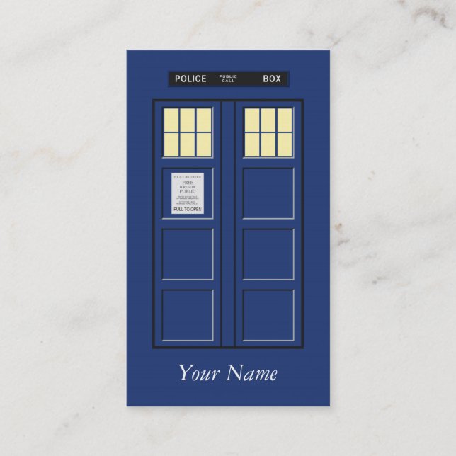 Carte De Visite Royaume-Uni - Blue Police Public Call Box 1 (Devant)