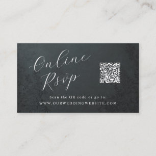 Carte De Visite RSVP en ligne QR Code mariage de théâtre ornementa