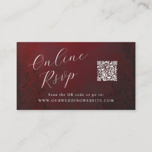 Carte De Visite RSVP en ligne QR Code mariage de théâtre ornementa