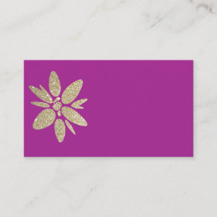 Carte de visite RSVP pourpre avec l'étincelle d'or