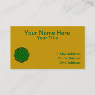 Carte De Visite Ruban de fleurs vert émeraude par Kenneth Yoncich