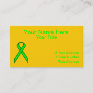 Carte De Visite Ruban de la Lime Green Standard par Kenneth Yoncic