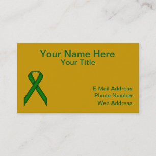 Carte De Visite Ruban Emerald Green Standard par Kenneth Yoncich