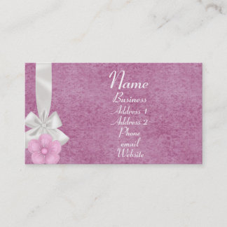 Carte De Visite Ruban rose et pois de KRW