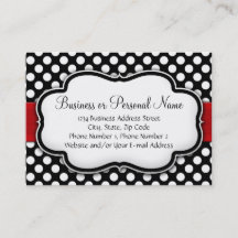 Ruban rouge Poche Noir/Blanc