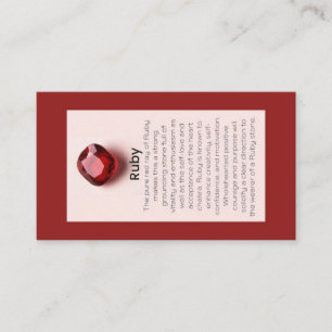Carte De Visite Ruby Crystal Signification Bijoux Display Gemstone