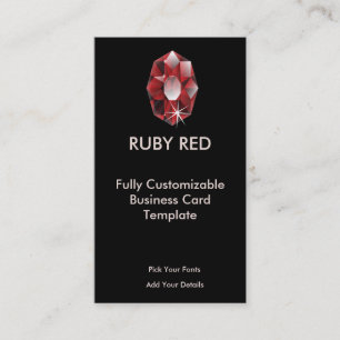 Carte De Visite Ruby Jewel - Red Ruby Logo