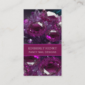 Carte De Visite Ruby Radiance Abstrait Magenta Hot Pink Crystal