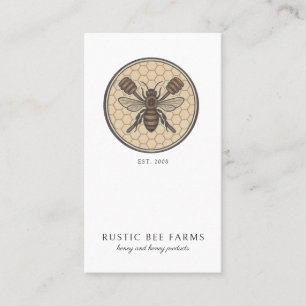 Carte De Visite Ruche d'abeilles à miel rustique Apiculteur