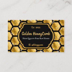 Carte De Visite Ruche en nid d'abeille Glitz de la ferme Pureraw G