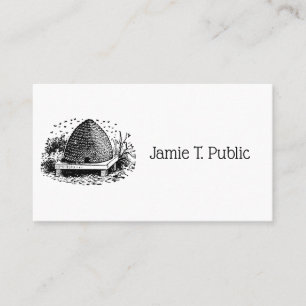 Carte De Visite Ruche et Abeilles #1 Heraldique Vintage