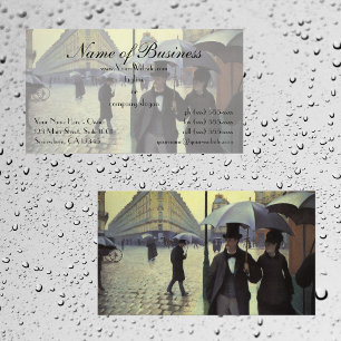 Carte De Visite Rue de Paris, temps de pluie de Gustave Caillebott