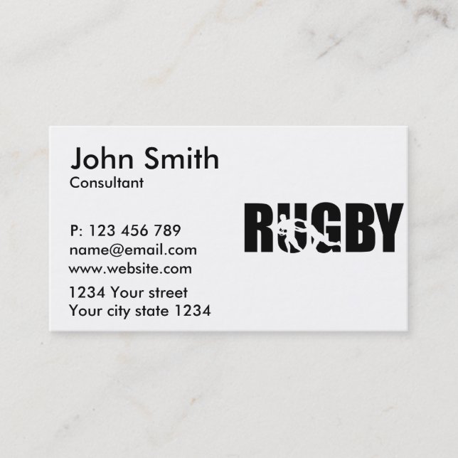 Carte De Visite Rugby (Devant)