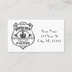 Carte De Visite Rum épicé Pirate Boisson Thunder_Cove 