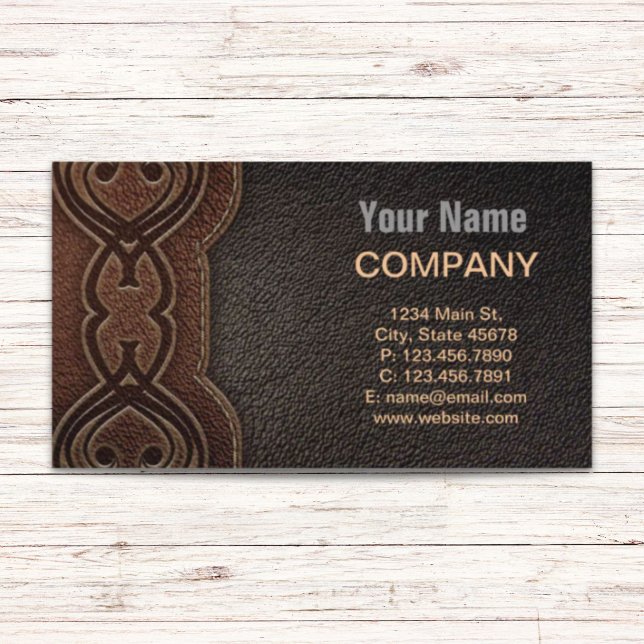 Carte De Visite Russe cowboy mode brun pays occidental (Rustic cowboy fashion brown western country business card)