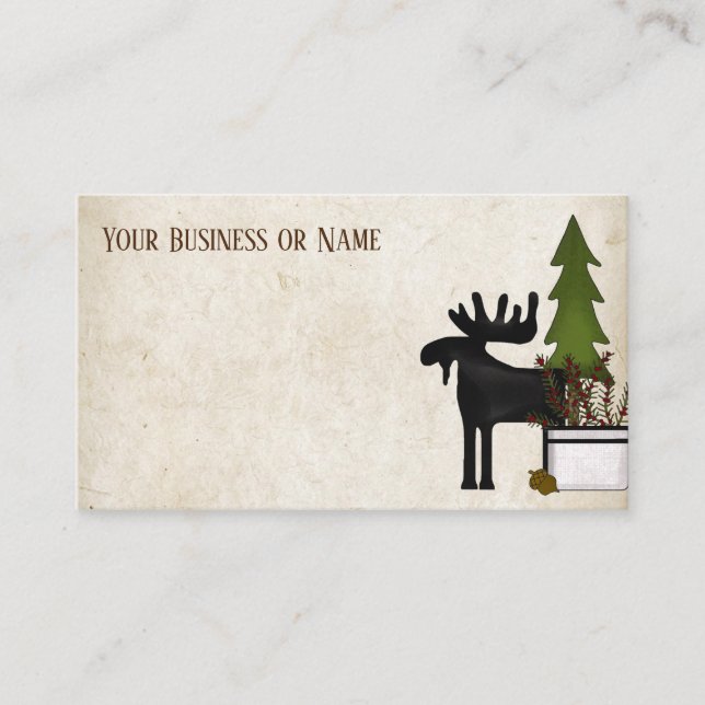 Carte De Visite Russe Pays Silhouette Moose (Devant)