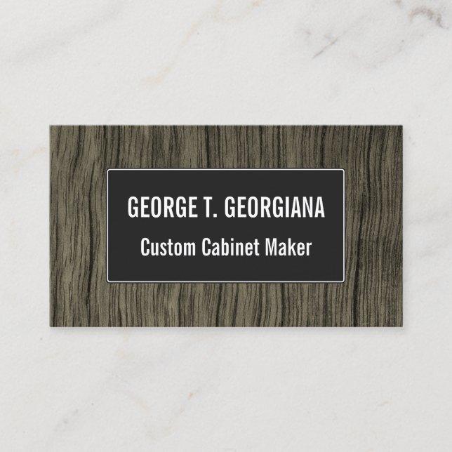 Carte De Visite Rustic Faux Wood Look Pattern Business Card (Devant)