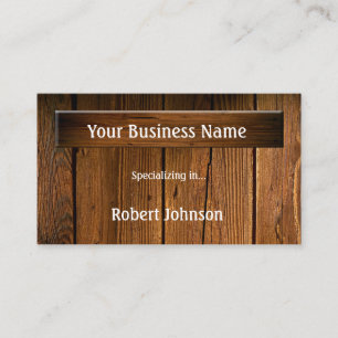 Carte de visite Rustic Wood