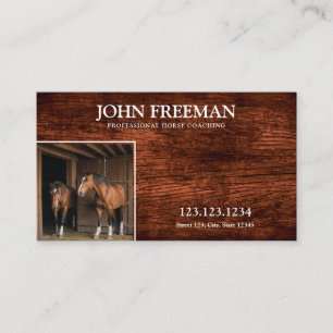 Carte De Visite Rustique Brown Horse Photo Equine