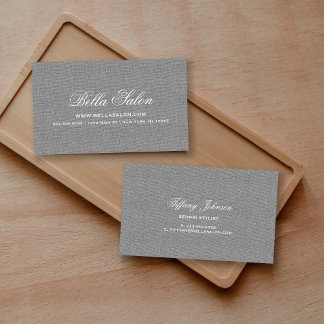 Carte De Visite Rustique Chic Faux Burlap