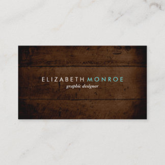 Carte De Visite Rustique Faux Wood