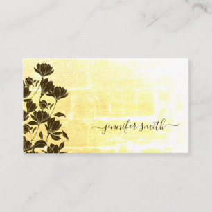 Carte De Visite Rustique Floral Automne Boho Bohème Chic Fleurs