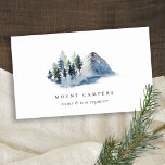 Carte De Visite Rustique Pine des neiges Bois aquarelle Camping Mo<br><div class="desc">Pour toute autre personnalisation ou tout autre élément correspondant,  n'hésitez pas à me contacter à l'adresse yellowfebstudio@gmail.com</div>