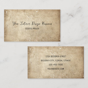 Carte De Visite Rustique Vintage Texture d'Antiquité Designer d'in