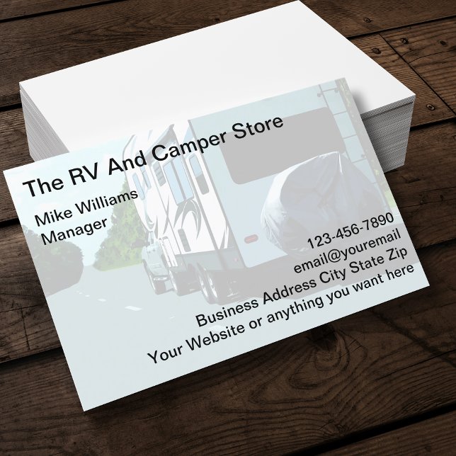 Carte de visite RV et Camper Store (Créateur téléchargé)