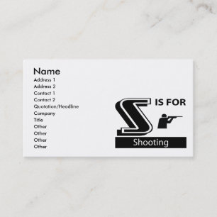 Carte De Visite S est pour le tir