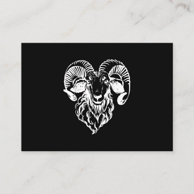 Carte De Visite Sabbatic Baphomet Goat Evil Satanic (Devant)