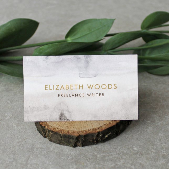 Carte De Visite Sable De Plage Aquarelle Beige Abstrait Profession (Créateur téléchargé)