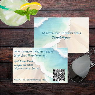 Carte De Visite Sable et Surf avec code QR
