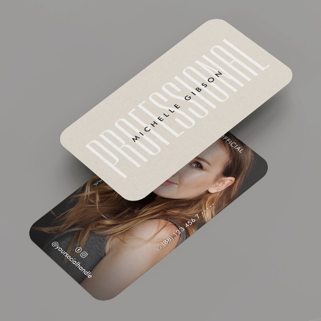 Carte De Visite Sable photo professionnel minimal simple (Minimal Professional Photo Sand Simple Business Card
)