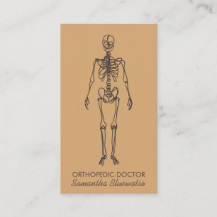 Carte De Visite Sable Squelette orthopédique docteur sculpture