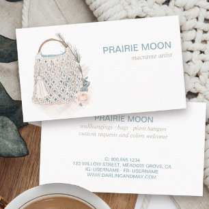 Carte De Visite Sac à main en macramé aquarelle boho