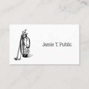 Carte De Visite Sac de golf clubs noir