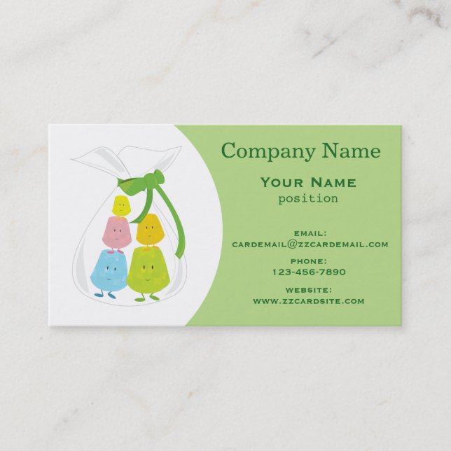Carte De Visite Sac de Gumdrops (Devant)