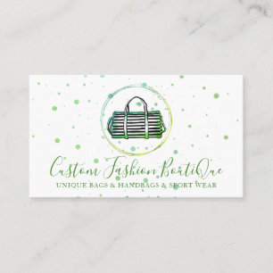 Carte De Visite Sac de la boutique verte de mode