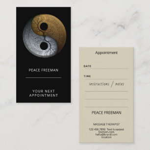 Carte De Visite Sacré Équilibre Symbole Yin Yang