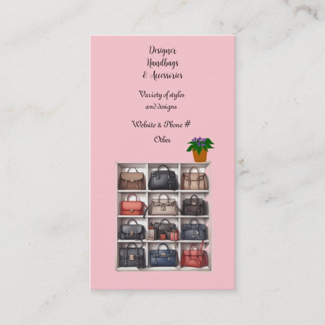 Carte De Visite Sacs à main design avec accessoires (Devant)