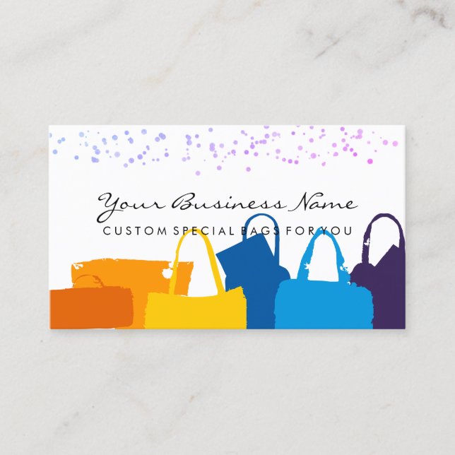 Carte De Visite Sacs consultant de mode élégante et chic (Devant)